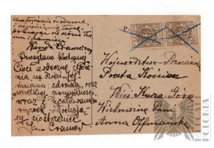 WW1 Patriotic Postcard Post Office Koscian, Village of Kurza Gora