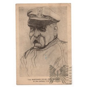 II RP Druk Ulotny 1-szy Marszałek Polski Józef Piłsudski w Dniu Defilady 11/XI 1933