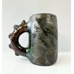 Leszek Dutka, Mug with birds, Ceramika Krakowska