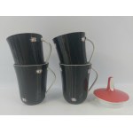 Wincenty Potacki, Set of 4 cups + lid, Ćmielów, Krokus