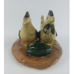 Figurine, pair of hens, Ilza, Cottage Industry
