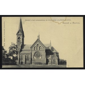 BARCIN. Kostol v Barcíne ; ca. 1901. Nakł. T. Pielatowski, Inowrocław. Jednoduchá farebná pohľadnica 14x9 cm....