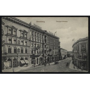 BYDGOSZCZ. Bromberg : Danziger-Strasse ; 1910. Otto Junga, Bromberg. Pocztówka jednobarwna 9x14 cm...