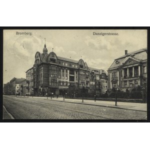 BYDGOSZCZ. Bromberg : Danzigerstrasse ; ok. 1910. J. Themal, Posen. Pocztówka jednobarwna 9x14 cm...