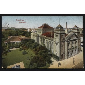 BYDGOSZCZ. Bromberg : Stadttheater ; cca 1910. farebná pohľadnica 9x14 cm. Dátum poštovej pečiatky 4.10....