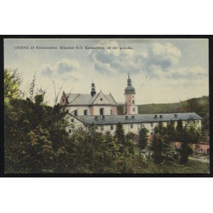 CZERNA. Czerna ad Krzeszowice : kláštor karmelitánok O.O. z južnej strany. Karmelitáni z južnej strany. ; cca 1920. Nakł. O.O..