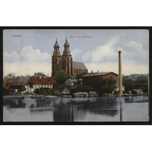 GNIEZNO. Gnesen : Blick auf den Dom ; ok. 1910. Pocztówka barwna 9x14 cm. Korespondencja dat. 27.6.[19]18...