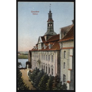 GRUDZIĄDZ. Graudenz : Rathaus ; przed 1920. Pocztówka barwna 14x9 cm, verso czyste...