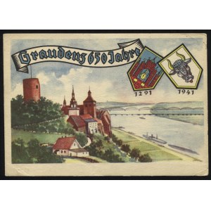 GRUDZIĄDZ. Graudenz 650 Jahre : 1291-1941 ; ok. 1941. Postkarten-Grossvertrieb Gerhard Witt, Graudenz...