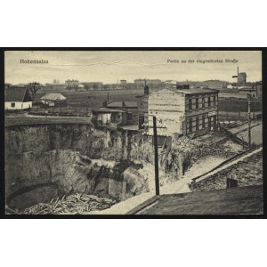 INOWROCŁAW. Hohensalza : Partie an der eingestürzten Strasse ; ok. 1912. Pocztówka jednobarwna 9x14 cm...