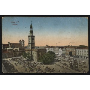 LESZNO. Lissa i. P. : Rathaus ; ok. 1915. Oskar Eulitz, Verlag, Lissa i. P. Pocztówka barwna 9x14 cm...