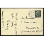 ŁOPIENNO. Seegrund ; ok. 1941. Pocztówka jednobarwna 8x14 cm. Łopienno, powiat gnieźnieński...