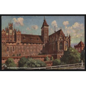 MALBORK. Die Marienburg : Hochschloss mit Schlosskirche ; ok. 1910. Raphael Tuck & Sons, [Londyn]...