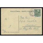 NOWY SĄCZ. Nowy Sącz : Sokół ; 1910. J. K. Kraków. Pocztówka barwna 9x14 cm. Verso z korespondencją...