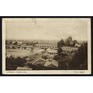 OŚWIĘCIM. Oświęcim : Widok na Sołę / fot. S. Stuglik ; ok. 1930. Wydawnictwo „Sacranus”, Oświęcim...
