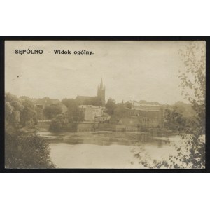 SĘPÓLNO KRAJEŃSKIE. Sępólno : widok ogólny ; ok. 1930. Pocztówka zdjęciowa 9x14 cm, verso czyste