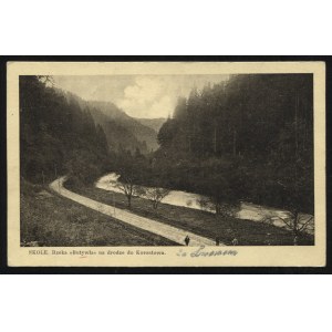 SKOLE. Skole : rzeka „Butywla” na drodze do Korostowa ; ok. 1930. Wyd. D. Brauner, Skole...