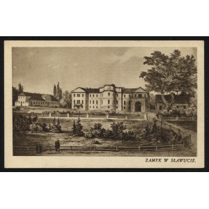 SŁAWUTA. Zamek w Sławucie ; ok. 1930. Polonia, Kraków. Pocztówka jednobarwna 9x14 cm, verso czyste
