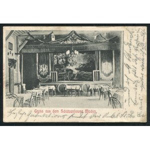 TORUŃ - Mokre. Gruss aus dem Schützenhause Mocker ; przed1906. G. John, Breslau...