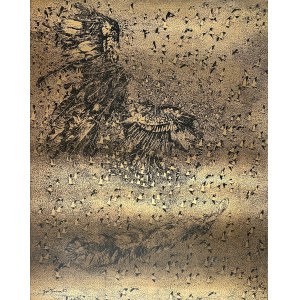Jan Tarasin (1926 Kalisz - 2009 Warsaw), 1967- Composition with birds,