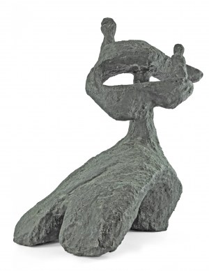 Rzeźba. Brąz. 48 cm. Alina Ślesińska (1922-2009), Macierzyństwo, 1961 r.