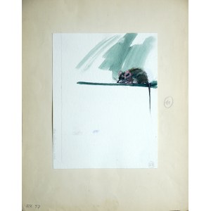 Watercolor. Gouache. Janusz Grabiański (1929-1976), Little mouse, circa 1966.