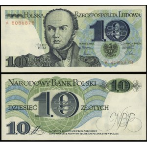 Polska, 10 złotych, 1.06.1982