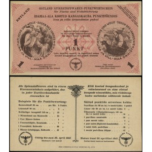 Estonia, 1 punkt, ważne do 30.04.1945