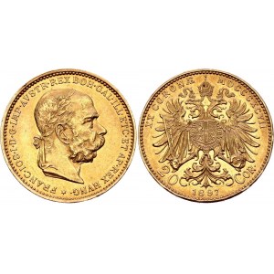 Austria 20 Corona 1897 MDCCCXCVII