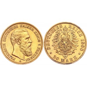 Germany - Empire Prussia 20 Mark 1888 A