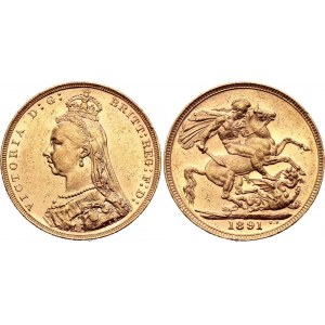 Australia 1 Sovereign 1891 M