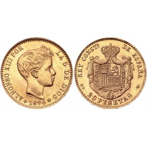 Spain 20 Pesetas 1896 (*1962) MPM Restrike