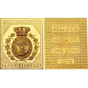 Spain Golden Postage Stamp 1978
