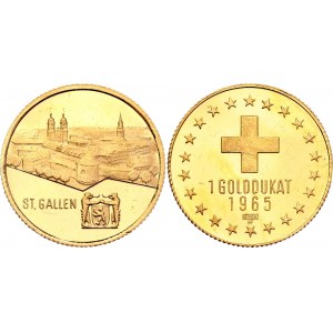 Switzerland 1 Golddukat 1965 HF
