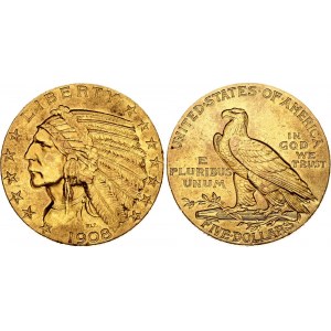 United States 5 Dollars 1908