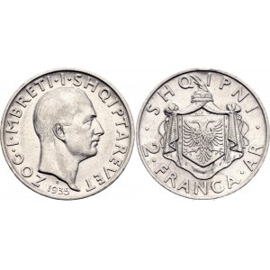 Albania 2 Franga Ari 1935 R
