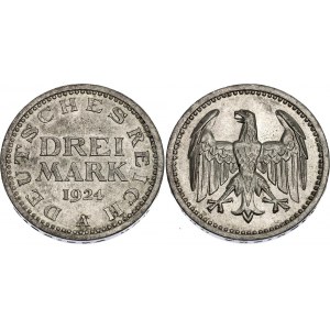 Germany - Weimar Republic 3 Mark 1924 A