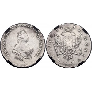 Russia Poltina 1743 ММД R RNGA VF
