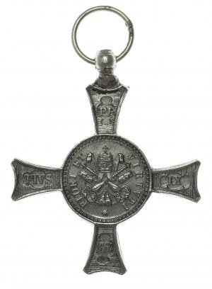Watykan, Krzyż ustanowiony przez papieża Piusa IX dla upamiętnienia bitwy pod Mentaną i innych bitew stoczonych w obronie Rzymu przed Garibaldi - rzadki