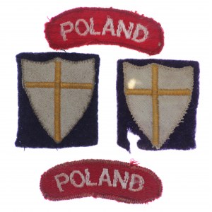 Polonia, PSZnZ, Distintivi2 x Croce dell'8a Armata e 2x Polonia