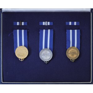 Poland, For Exemplary Service / In Penitentiary Service - in a commemorative box along with badges (3 pcs)