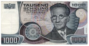 Austria, 1,000 schilling 1983