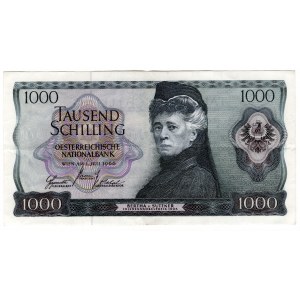 Autriche, 1 000 schillings 1966