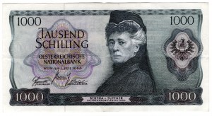 Austria, 1,000 schilling 1966