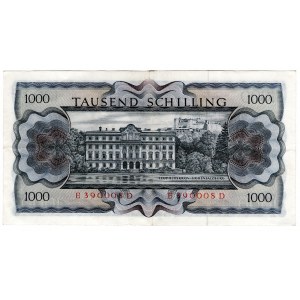 Austria, 1 000 schilling 1966