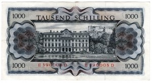 Austria, 1 000 schilling 1966