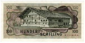 Austria, 100 schilling 1969