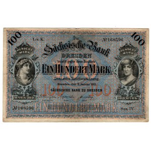 Allemagne, 100 marks 1911, Dresde
