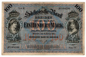 Allemagne, 100 marks 1911, Dresde