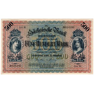 Allemagne, 500 marks 1922, Dresde